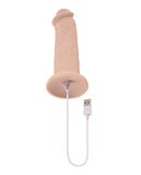 Evolved 7 Inch Girthy Vibrating Dong - Light