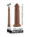 Evolved 7 Inch Girthy Vibrating Dong - Dark