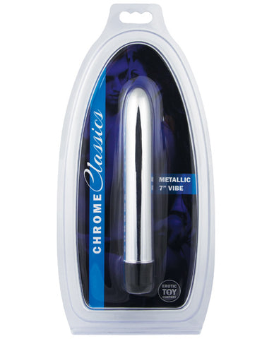 Erotic Toy Company Chrome Classics  7 Inch Vibe - Silver