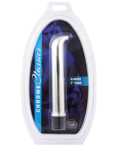 Erotic Toy Company Chrome Classics  7 Inch G Spot Vibe - Silver