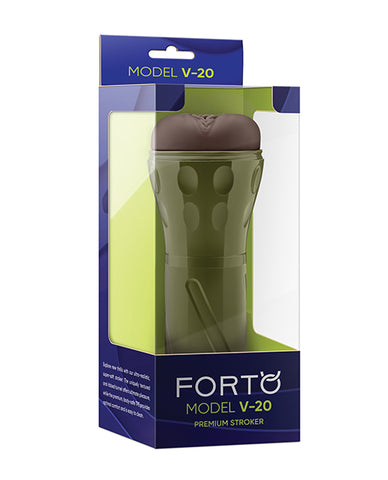 Forto Model V-20 Hard-Side Vagina Masturbator - Dark