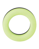 Forto F-19 Two Tone Liquid Silicone Cock Ring - Black-glow In The Dark