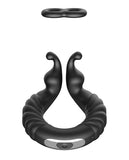 Forto F-24 Textured Vibrating Cock Ring - Black