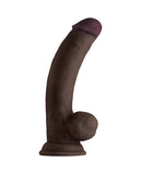 Shaft Model C Flexskin Liquid Silicone 8.5 Inch Curved Dong W-balls - Mahogany