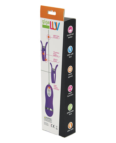 Gigaluv Vibro Clamps - 10 Functions Purple