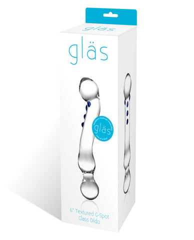 Glas 6 Inch Textured G-spot Glass Dildo
