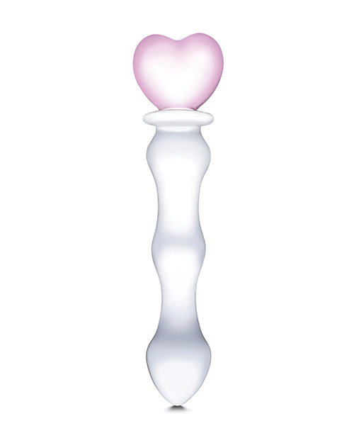 Glas 8 Inch Sweetheart Glass Dildo - Pink-clear