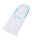 Glas 8 Inch Realistic Ribbed Glass G-spot Dildo W-balls - Clear