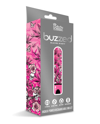 Buzzed 3.5 Inch Rechargeable Bullet - Blazing Beauty Pink