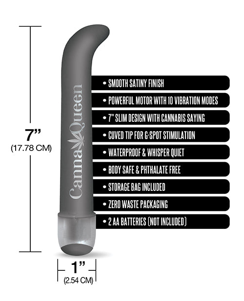 Buzzed 7 Inch G-spot Vibe  - Canna Queen Black