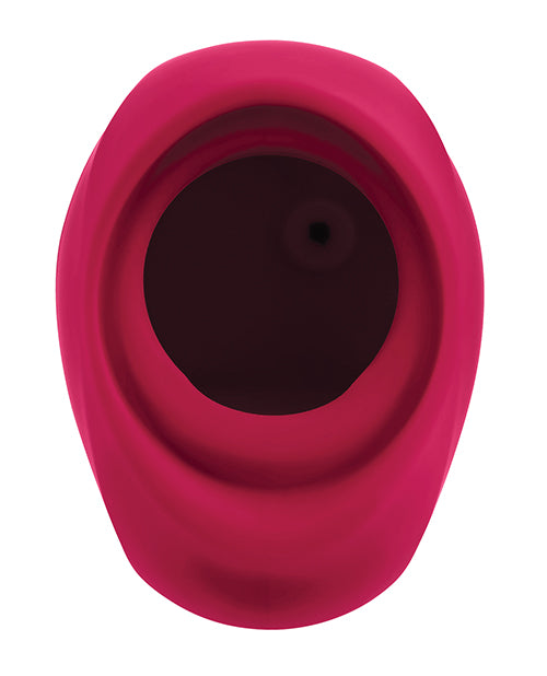 Gender X Body Kisses Vibrating Suction Massager - Red-black