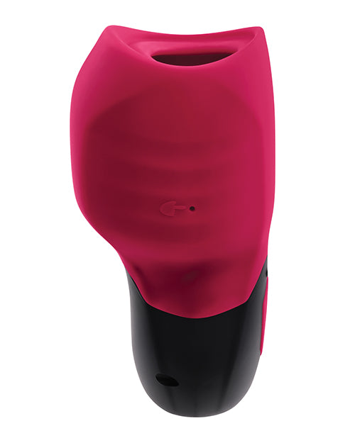 Gender X Body Kisses Vibrating Suction Massager - Red-black