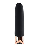 Gender X The Gold Standard Rechargeable Silicone Bullet - Black-rose Gold