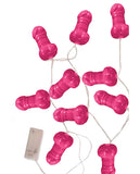 Light Up Pink Pecker String Party Lights