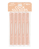 Cock Suckers Pecker Straws - Vanilla Lovers Pack Of 10