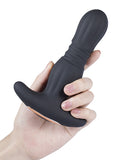 Agas Thrusting Butt Plug W- Remote Control - Black