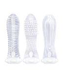 The 9's Vibrating Sextenders Sleeves - Pack Of 3