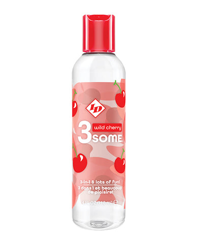 Id 3some 3 In 1 Lubricant - 4 Oz Wild Cherry