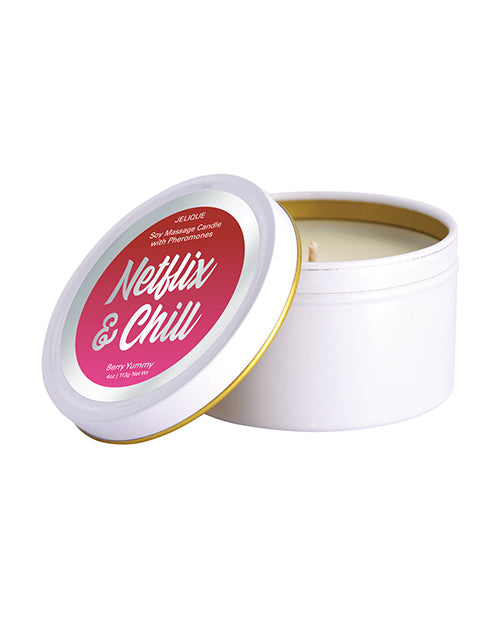 Jelique Massage Candle - 4 Oz Netflix & Chill Berry Yummy
