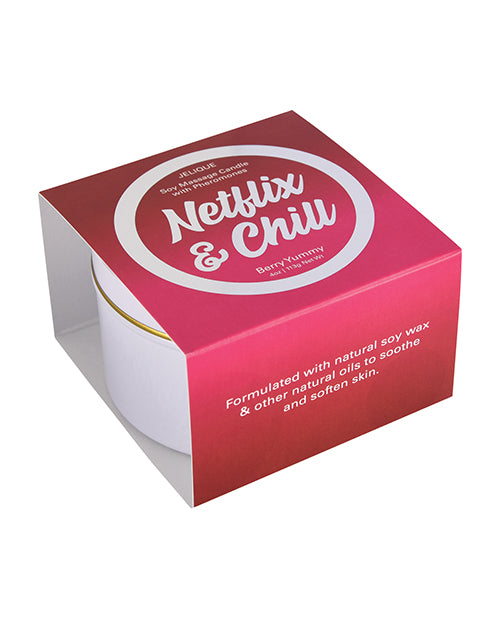 Jelique Massage Candle - 4 Oz Netflix & Chill Berry Yummy