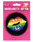 3 Inch Button - Rainbow Lips