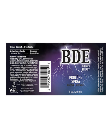 Bde Prolong Spray - 1 Oz