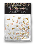 Glitterati Penis Party Napkins - Pack Of 8