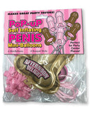 Pop Up Self Inflating Penis Mini Balloons - Pack Of 6