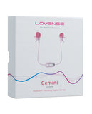 Lovense Gemini Vibrating Nipple Clamps - Pink