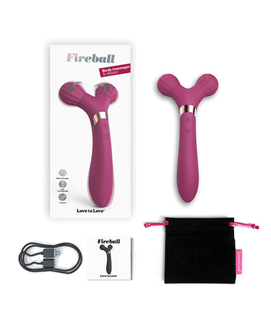 Love To Love Fireball Forked Vibrator - Plum Star