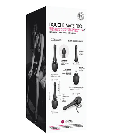 Dorcel Vibrating Douche Mate Pro - Black-silver