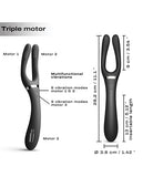 Dorcel Infinite Joy Bendable Forked Vibrator - Black