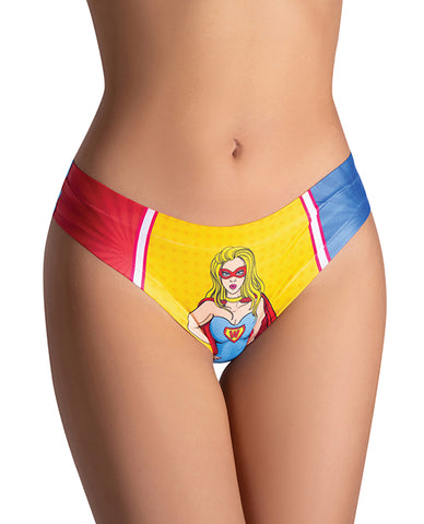 Mememe Comics Wonder Girl Printed Thong Sm