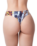 Mememe Go Wild Snake Printed Thong Xl
