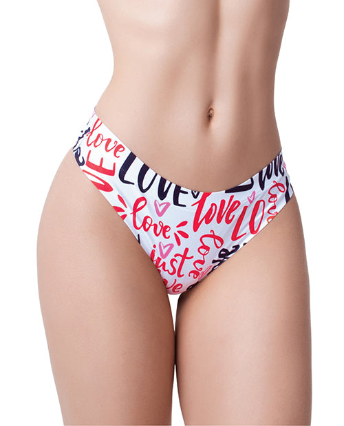 Mememe Love Message Printed Thong Md