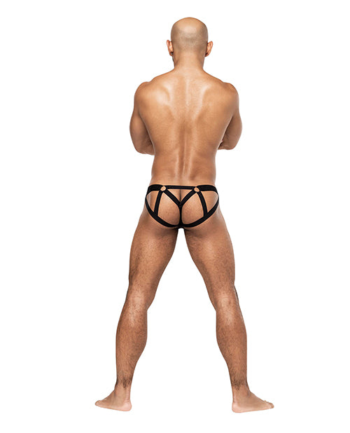 Galactic Sheer Poly Spandex Strappy Ring Jock Multi Color L/xl