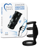 Doctor Love's Zinger Vibrating Cock Cage - Black