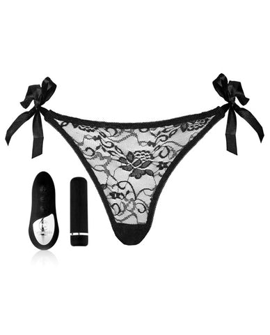 Nu Sensuelle Pleasure Panty Bullet W-remote Control 15 Functions - Black