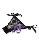 Nu Sensuelle Pleasure Panty Bullet W-remote Control 15 Function - Purple