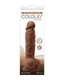 Colours Pleasures 5 Inch Vibrating Dildo - Brown