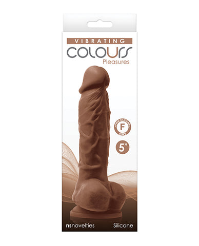 Colours Pleasures 5 Inch Vibrating Dildo - Brown