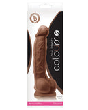 Colours Dual Density 5 Inch Dildo - Brown