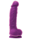 Colours Dual Density 5 Inch Dong W-balls & Suction Cup - Purple