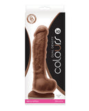 Colours Dual Density 8 Inch Dildo - Brown