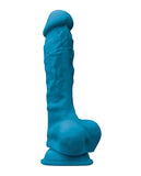 Colours Pleasures 7 Inch Dong W-balls & Suction Cup - Blue