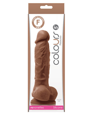 Colours Pleasures 5 Inch Dildo - Brown