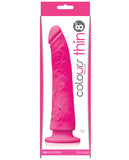 Colours Pleasures Thin 8 Inch Dildo - Pink