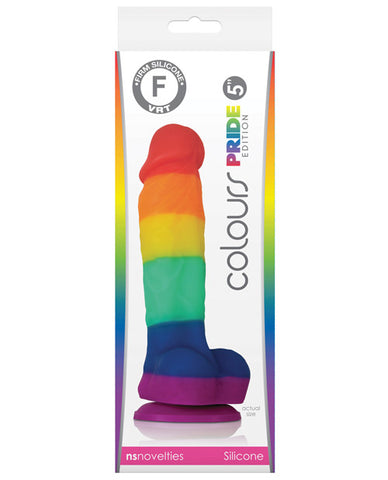 Colours Pride Edition 5 Inch Dong W-suction Cup