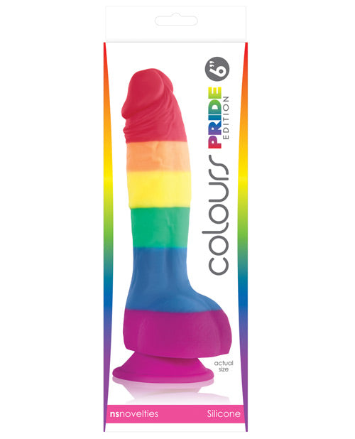 Colours Pride Edition 6 Inch Dong W-suction Cup