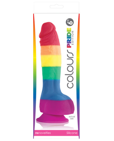 Colours Pride Edition 6 Inch Dong W-suction Cup